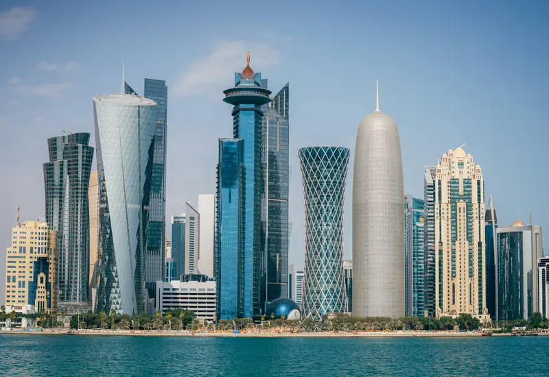 West Bay göydələnləri və firuzəyi körfəz, Doha, Qətər